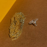 2-TONE DRIP EARRINGS IN GOLD AND HAZE