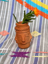 Load image into Gallery viewer, braided multi face red clay Oaxacan ceramic cup