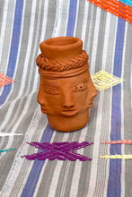 Load image into Gallery viewer, braided multi face red clay Oaxacan ceramic cup