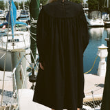 ASTRID DRESS WITH EMBROIDERY IN BLACK