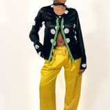 MOON DYE CARDIGAN WITH FRINGE