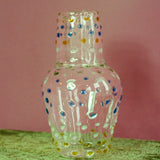 BEDSIDE CARAFE, EGYPTIAN GLASS IN MULTI