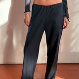 TIE PANTS IN BLACK WOOL
