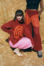 Load image into Gallery viewer, BRUSHED CIRCLE PULLOVER IN RED