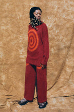 Load image into Gallery viewer, BRUSHED CIRCLE PULLOVER IN RED