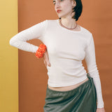 CARNATION SCRUNCHIE IN RUSSET ORANGE