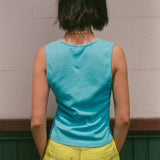 CARRIE TANK IN AQUA