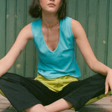 CARRIE TANK IN AQUA