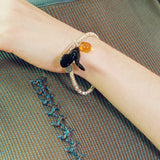 CORAIL/CLAPIO HYBRID BRACELET IN BLACK/AMBER