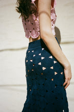 Load image into Gallery viewer, HAND CROCHET CIRCLE SKIRT IN NAVY