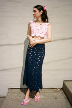 Load image into Gallery viewer, HAND CROCHET CIRCLE SKIRT IN NAVY