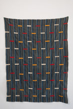 Load image into Gallery viewer, VINTAGE BONDOUKOU CLOTH IN GREY STRIPE WITH RED/YELLOW/WHITE
