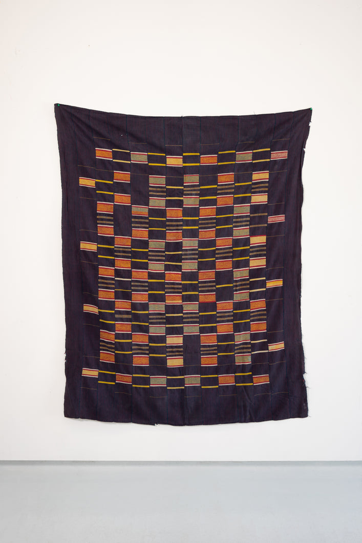 VINTAGE EWE KENTE IN NAVY/RED PINSTRIPE