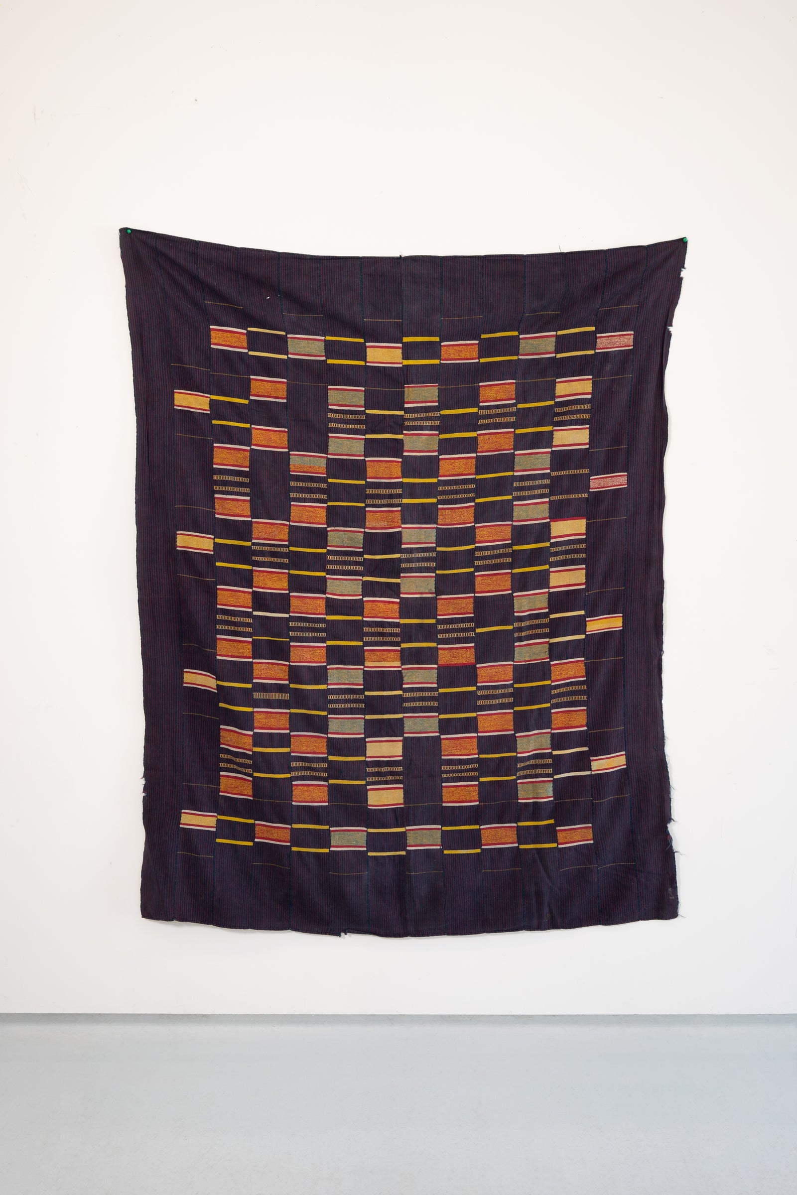 VINTAGE EWE KENTE IN NAVY/RED PINSTRIPE