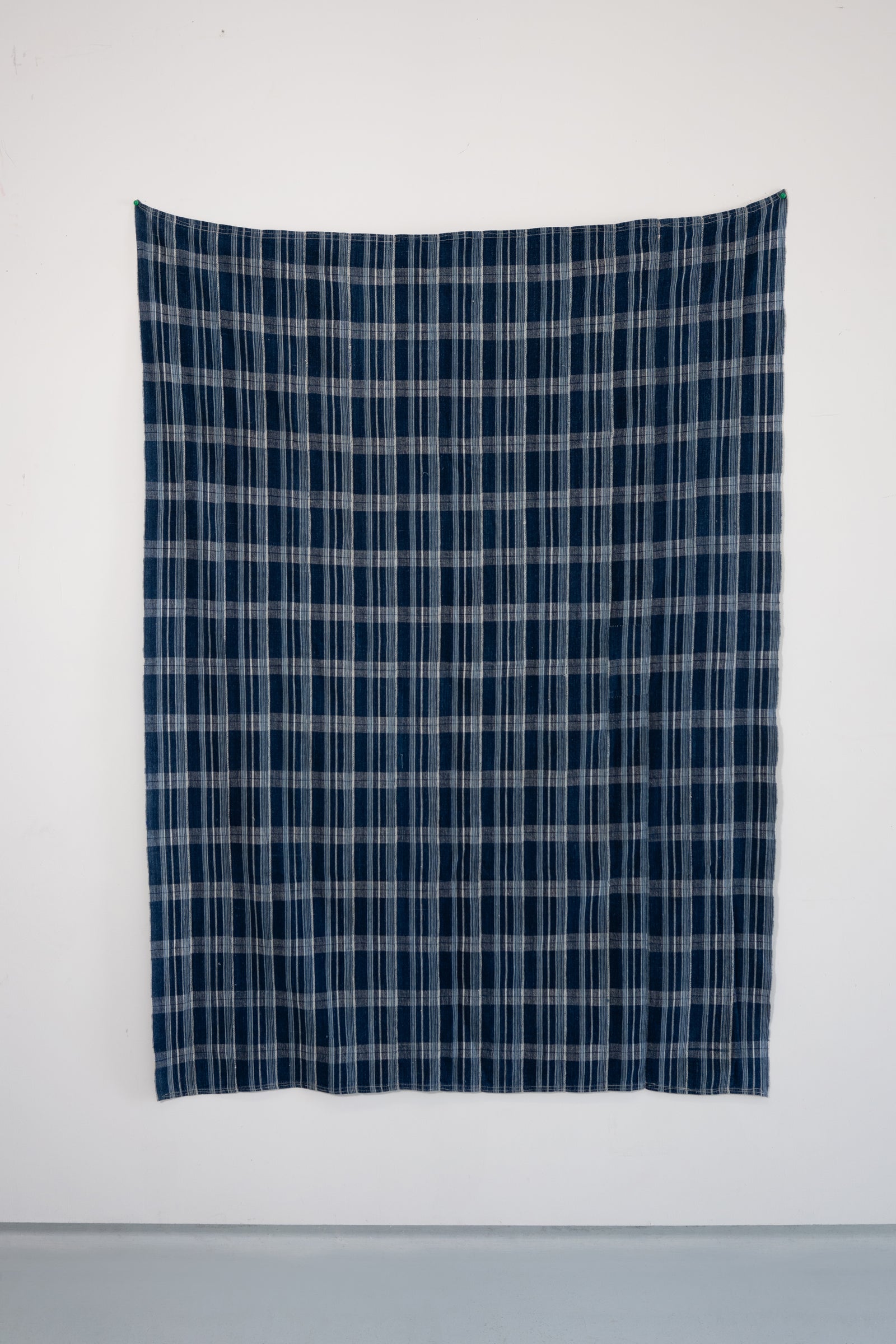 VINTAGE BONDOUKOU CLOTH IN INDIGO PLAID