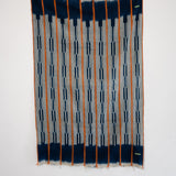 VINTAGE BALOUÉ CLOTH IN DARK INDIGO/ORANGE IKAT