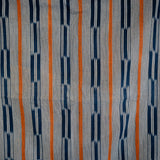 VINTAGE BALOUÉ CLOTH IN DARK INDIGO/ORANGE IKAT