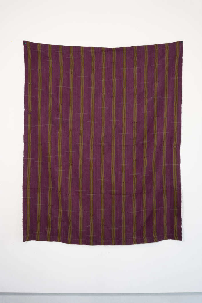 VINTAGE ASO OKE IN PURPLE WITH GREEN STRIPE