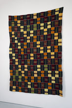 Load image into Gallery viewer, VINTAGE EWE KENTE IN NAVY/GREEN STRIPE WITH BLOCKS