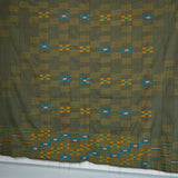 VINTAGE EWE KENTE IN GREEN WITH PASTEL BLOCKS