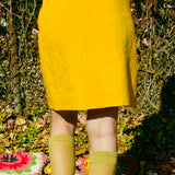 DYED LINEN MARIGOLD MINI SKIRT