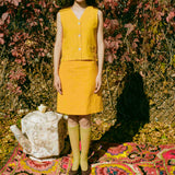 DYED LINEN MARIGOLD VEST