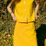 DYED LINEN MARIGOLD VEST