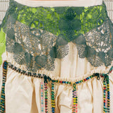 EXCESS WORK APRON MAXI SKIRT IN ACID GREEN