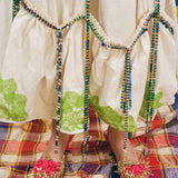 EXCESS WORK APRON MAXI SKIRT IN ACID GREEN