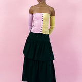 FARAH TOP IN PINK AND YELLOW