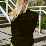 FILOMENA TOP WITH EMBROIDERY IN BLACK