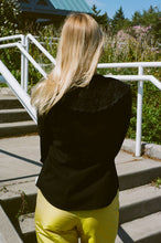 Load image into Gallery viewer, FILOMENA TOP WITH EMBROIDERY IN BLACK