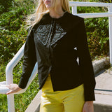 FILOMENA TOP WITH EMBROIDERY IN BLACK