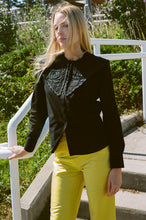 Load image into Gallery viewer, FILOMENA TOP WITH EMBROIDERY IN BLACK