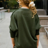 FRANKENSTEIN MERINO WOOL SWEATER IN GREEN