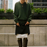 FRANKENSTEIN MERINO WOOL SWEATER IN GREEN