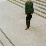FRANKENSTEIN MERINO WOOL SWEATER IN GREEN