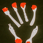 mother of pearl sea creature spoon set