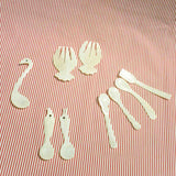 hand carved mother of pearl majestic swan spoon