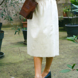 GRANDMA SKIRT IN OFF WHITE FLOWER JACQUARD