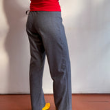 TIE PANTS IN GREY WOOL