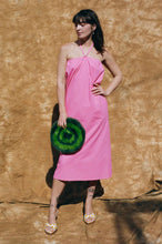 Load image into Gallery viewer, pink cotton poplin straight cut wide maxi dress