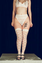 Load image into Gallery viewer, HEART STOCKINGS IN WHITE