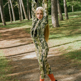 HUXLEY SMOCK PLEATED DRESS IN BRUNO