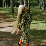 HUXLEY SMOCK PLEATED DRESS IN BRUNO