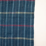 VINTAGE BONDOUKOU CLOTH IN INDIGO WITH YELLOW AND RED