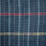 VINTAGE BONDOUKOU CLOTH IN INDIGO WITH YELLOW AND RED
