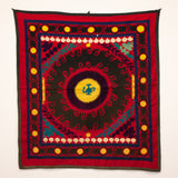 VINTAGE SUZANI 5 IN RED MEDALLION