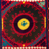 VINTAGE SUZANI 5 IN RED MEDALLION