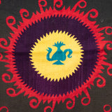 VINTAGE SUZANI 5 IN RED MEDALLION